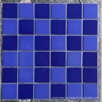 Mosaico cerâmico de porcelana azul para piscina